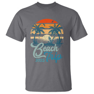 Beach Trip 2025 T Shirt Summer Vacation Vintage 70's Retro TS10 Charcoal Print Your Wear