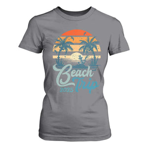 Beach Trip 2025 T Shirt For Women Summer Vacation Vintage 70's Retro TS10 Charcoal Print Your Wear