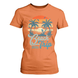 Beach Trip 2025 T Shirt For Women Summer Vacation Vintage 70's Retro TS10 Orange Print Your Wear