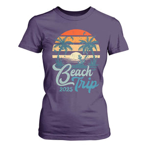 Beach Trip 2025 T Shirt For Women Summer Vacation Vintage 70's Retro TS10 Purple Print Your Wear