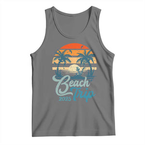 Beach Trip 2025 Tank Top Summer Vacation Vintage 70's Retro TS10 Black Heather Print Your Wear