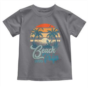 Beach Trip 2025 Toddler T Shirt Summer Vacation Vintage 70's Retro TS10 Charcoal Print Your Wear