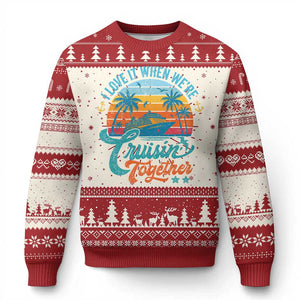 Cruising Matching Knit Sweatshirt I Love It Cruisin Together Cruise Squad TS10 Red Print Your Wear