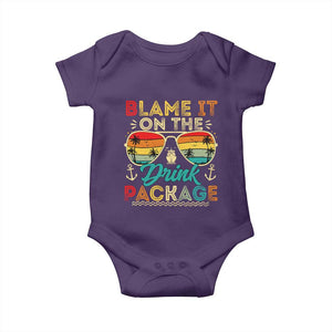 Funny Cruise Baby Onesie Blame it on The Cruise Package Cruising Matching TS10 Purple Print Your Wear