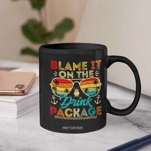 Funny Cruise Coffee Mug Blame it on The Cruise Package Cruising Matching TS10 Print Your Wear