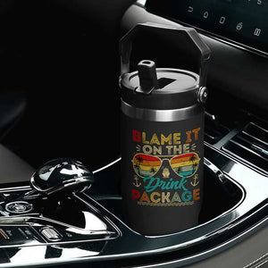 Funny Cruise Flip Straw Tumbler Blame it on The Cruise Package Cruising Matching TS10 Print Your Wear
