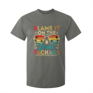 Funny Cruise T Shirt For Kid Blame it on The Cruise Package Cruising Matching TS10 Military Green Print Your Wear