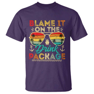 Funny Cruise T Shirt Blame it on The Cruise Package Cruising Matching TS10 Purple Print Your Wear