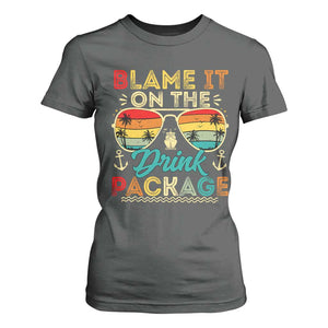 Funny Cruise T Shirt For Women Blame it on The Cruise Package Cruising Matching TS10 Dark Heather Print Your Wear
