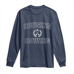 Cousins Rowing Long Sleeve Shirt Summer Romance Beach Vibes TS10 Navy Print Your Wear