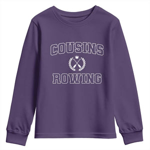 Cousins Rowing Youth Sweatshirt Summer Romance Beach Vibes TS10 Purple Print Your Wear