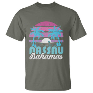 Vintage Nassau T Shirt Tropical Island Palm Trees Beach Bahamas Vacation TS10 Military Green Print Your Wear