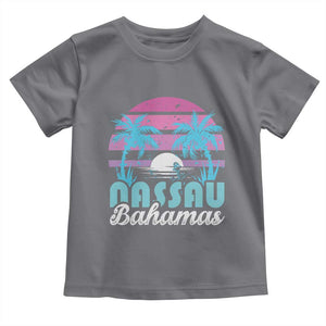 Vintage Nassau Toddler T Shirt Tropical Island Palm Trees Beach Bahamas Vacation TS10 Charcoal Print Your Wear