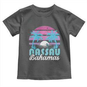Vintage Nassau Toddler T Shirt Tropical Island Palm Trees Beach Bahamas Vacation TS10 Dark Heather Print Your Wear