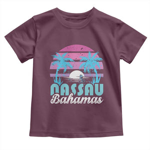 Vintage Nassau Toddler T Shirt Tropical Island Palm Trees Beach Bahamas Vacation TS10 Maroon Print Your Wear