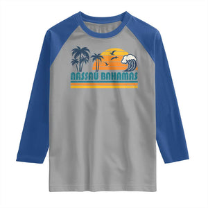Vintage Nassau Raglan Shirt Bahamas Vacation Beach Summer Retro Sunset TS10 Sport Gray Royal Print Your Wear