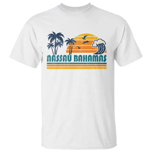 Vintage Nassau T Shirt Bahamas Vacation Beach Summer Retro Sunset TS10 White Print Your Wear