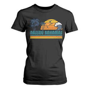 Vintage Nassau T Shirt For Women Bahamas Vacation Beach Summer Retro Sunset TS10 Black Print Your Wear