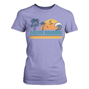 Vintage Nassau T Shirt For Women Bahamas Vacation Beach Summer Retro Sunset TS10 Violet Print Your Wear