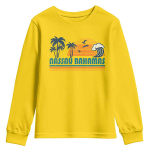 Vintage Nassau Youth Sweatshirt Bahamas Vacation Beach Summer Retro Sunset TS10 Daisy Print Your Wear
