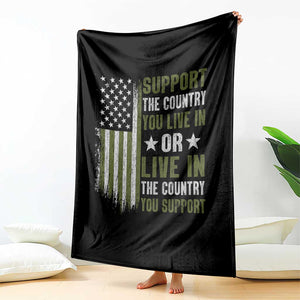 Social Justice Throw Blanket Support The Country You Live In American Flag TS10 Print Your Wear