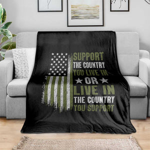 Social Justice Throw Blanket Support The Country You Live In American Flag TS10 Print Your Wear