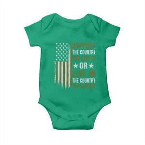 Social Justice Baby Onesie Support The Country You Live In American Flag TS10 Irish Green Print Your Wear