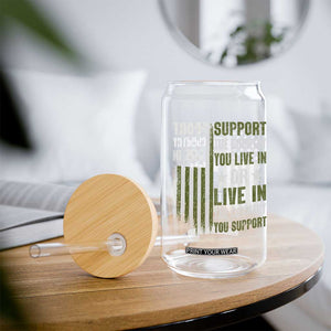 Social Justice Glass Can Support The Country You Live In American Flag TS10 Print Your Wear
