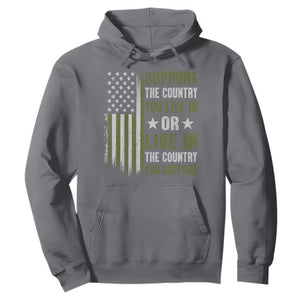 Social Justice Hoodie Support The Country You Live In American Flag TS10 Charcoal Print Your Wear
