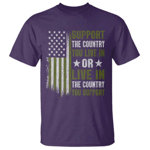 Social Justice T Shirt Support The Country You Live In American Flag TS10 Purple Print Your Wear