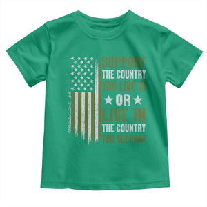 Social Justice Toddler T Shirt Support The Country You Live In American Flag TS10 Irish Green Print Your Wear