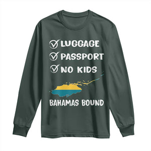 Bahamas Vacation Long Sleeve Shirt Funny Tropical Island Summer Travel TS10 Dark Forest Green Print Your Wear