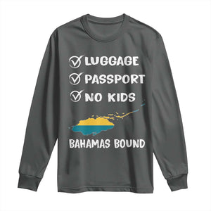 Bahamas Vacation Long Sleeve Shirt Funny Tropical Island Summer Travel TS10 Dark Heather Print Your Wear