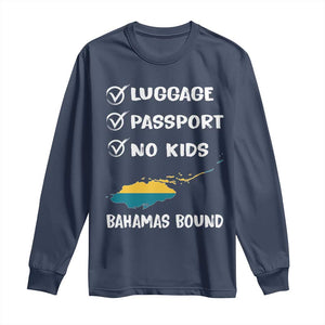 Bahamas Vacation Long Sleeve Shirt Funny Tropical Island Summer Travel TS10 Navy Print Your Wear