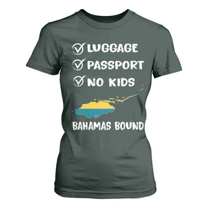 Bahamas Vacation T Shirt For Women Funny Tropical Island Summer Travel TS10 Dark Forest Green Print Your Wear