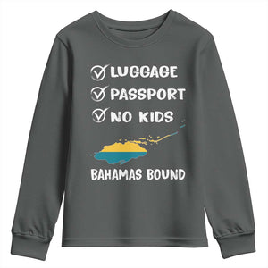 Bahamas Vacation Youth Sweatshirt Funny Tropical Island Summer Travel TS10 Dark Heather Print Your Wear