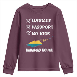Bahamas Vacation Youth Sweatshirt Funny Tropical Island Summer Travel TS10 Maroon Print Your Wear