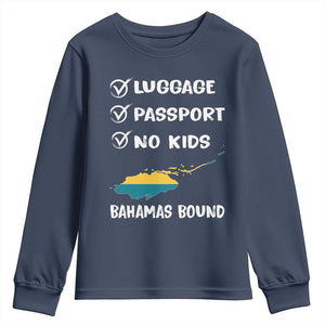 Bahamas Vacation Youth Sweatshirt Funny Tropical Island Summer Travel TS10 Navy Print Your Wear