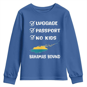 Bahamas Vacation Youth Sweatshirt Funny Tropical Island Summer Travel TS10 Royal Blue Print Your Wear