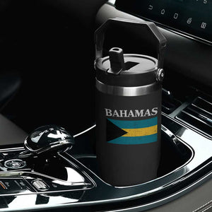 Bahamas Flag Flip Straw Tumbler Retro Vintage Bahamian Gifts TS10 Print Your Wear