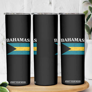 Bahamas Flag Skinny Tumbler Retro Vintage Bahamian Gifts TS10 Print Your Wear