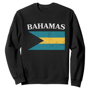 Bahamas Flag Sweatshirt Retro Vintage Bahamian Gifts TS10 Black Print Your Wear