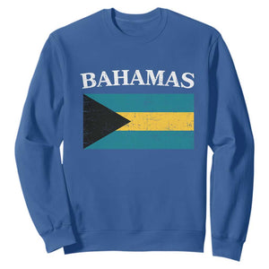Bahamas Flag Sweatshirt Retro Vintage Bahamian Gifts TS10 Royal Blue Print Your Wear