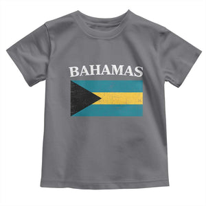 Bahamas Flag Toddler T Shirt Retro Vintage Bahamian Gifts TS10 Charcoal Print Your Wear