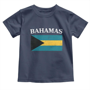 Bahamas Flag Toddler T Shirt Retro Vintage Bahamian Gifts TS10 Navy Print Your Wear