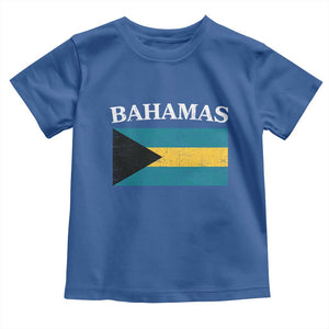 Bahamas Flag Toddler T Shirt Retro Vintage Bahamian Gifts TS10 Royal Blue Print Your Wear