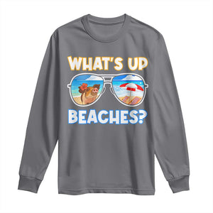Bahamas Swimming Pigs Long Sleeve Shirt Pig Swim Caribbean Beach Summer Vacation TS10 Charcoal Print Your Wear