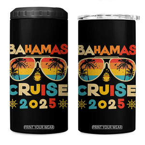 Bahamas Cruise 4 in 1 Can Cooler Tumbler Cruisin Together Matching Family Cruise 2025 TS10 One Size: 16 oz Black Print Your Wear
