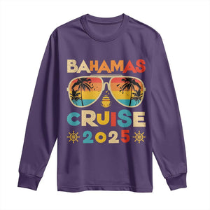 Bahamas Cruise Long Sleeve Shirt Cruisin Together Matching Family Cruise 2025 TS10 Purple Print Your Wear