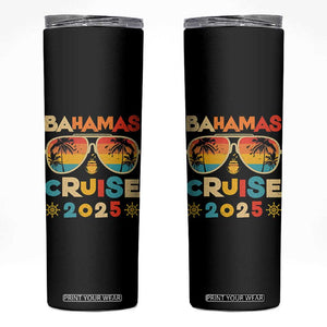 Bahamas Cruise Skinny Tumbler Cruisin Together Matching Family Cruise 2025 TS10 Black Print Your Wear
